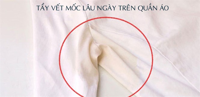 Cách tẩy vết mốc lâu ngày trên quần áo