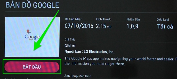 Chọn ứng dụng Google Maps