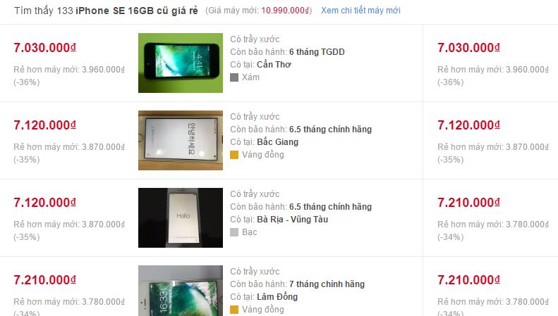 iPhone 7 ra mắt, iPhone SE hàng đổi trả chỉ còn hơn 7 triệu iPhone 7 ra mắt, iPhone SE hàng đổi trả chỉ còn hơn 7 triệu