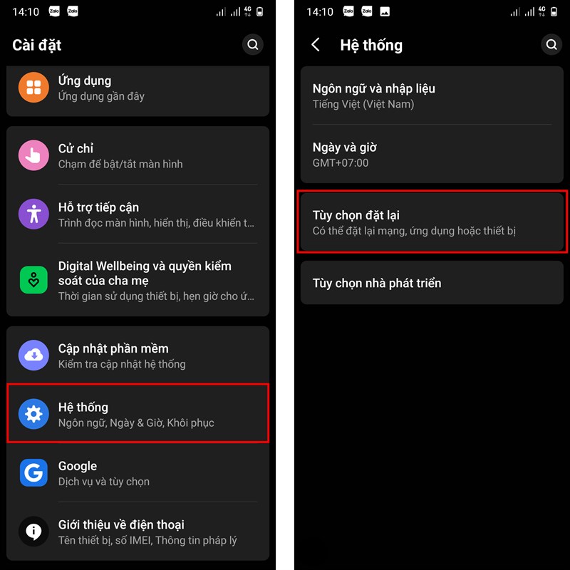 Cách reset điện thoại Android không mất dữ liệu Cách reset điện thoại Android không mất dữ liệu