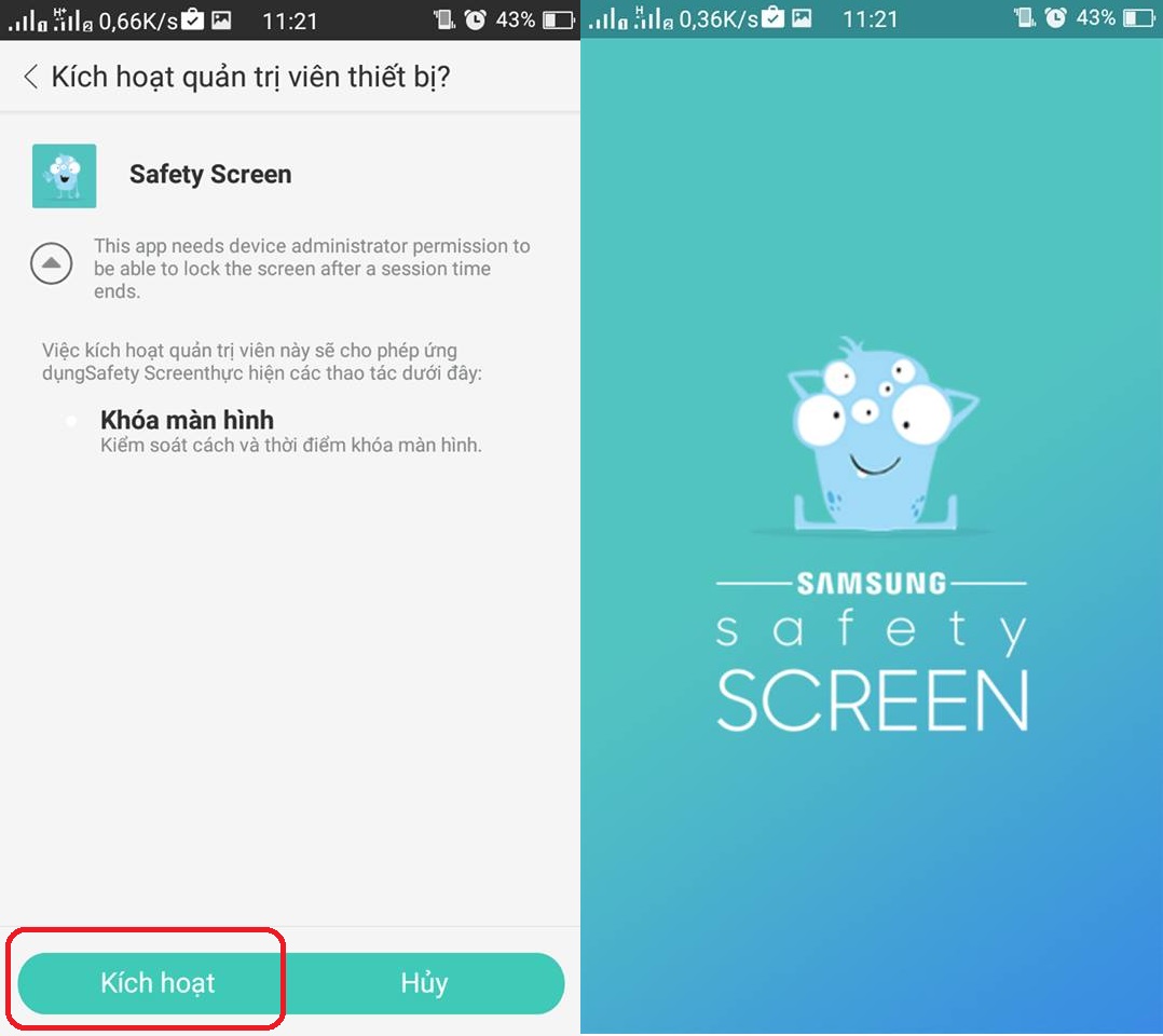 Samsung Safety Screen