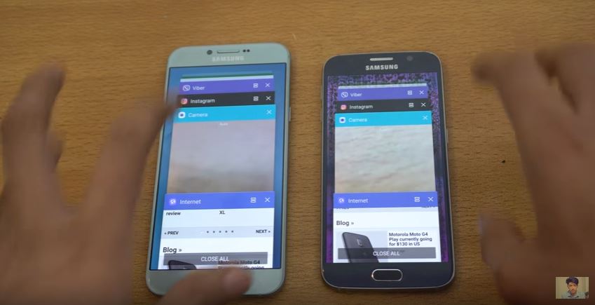 Galaxy A8 2016 đọ tốc độ xử lý ứng dụng với Galaxy S6 Galaxy A8 2016 đọ tốc độ xử lý ứng dụng với Galaxy S6
