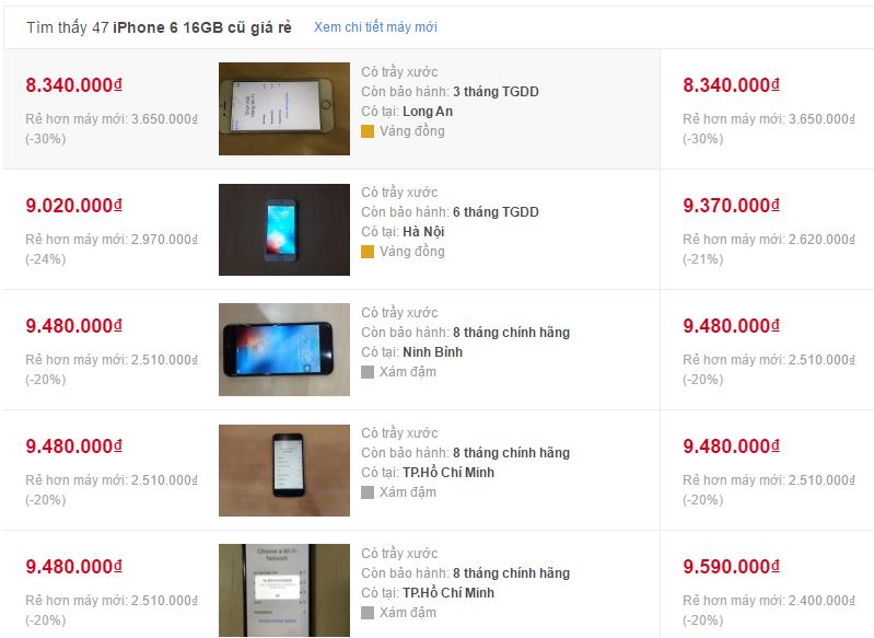 Sau khi giảm giá sốc, iPhone 6 đổi trả giá chỉ còn 8 triệu Sau khi giảm giá sốc, iPhone 6 đổi trả giá chỉ còn 8 triệu