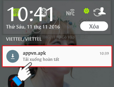 Cài đặt ứng dụng đã tải về