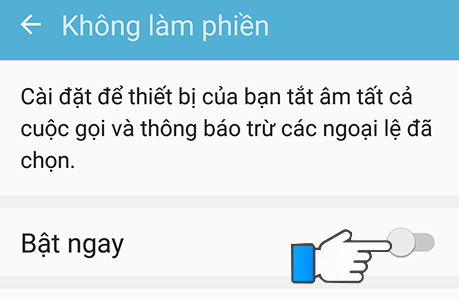 Cách bật tắt chế độ không làm phiền trên Samsung Galaxy