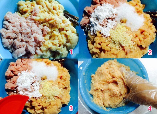 Bước 2 Xay thịt heo Xúc xích heo