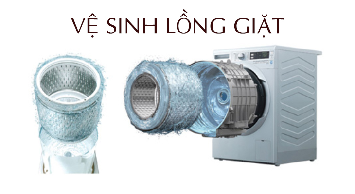 Vệ sinh lồng giặt định kì để máy giặt sạch sẽ 