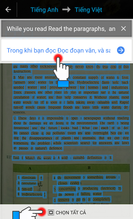 Dịch văn bản siêu nhanh bằng camera trên Android
