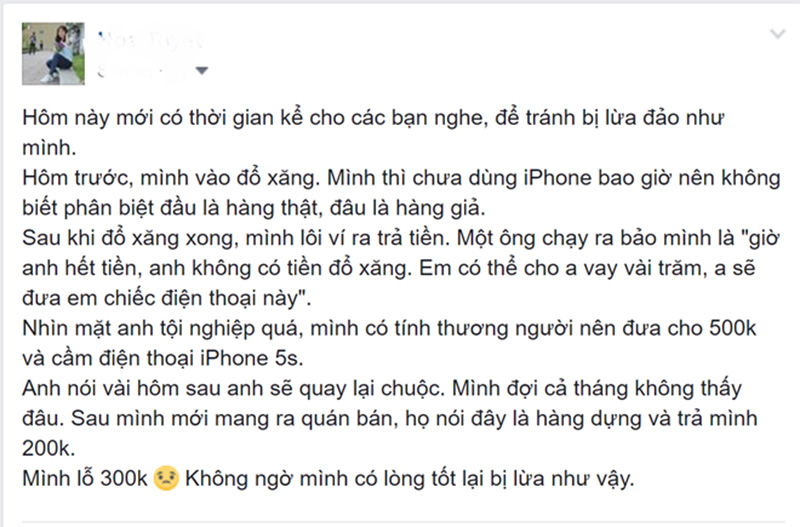 Cộng đồng mạng chia sẻ những mẫu thông báo về việc bị lừa mua phải iPhone kém chất lượng