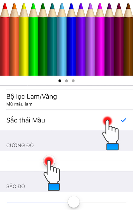 Chọn sắc thái màu