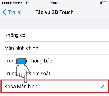 Chọn Khóa màn hình