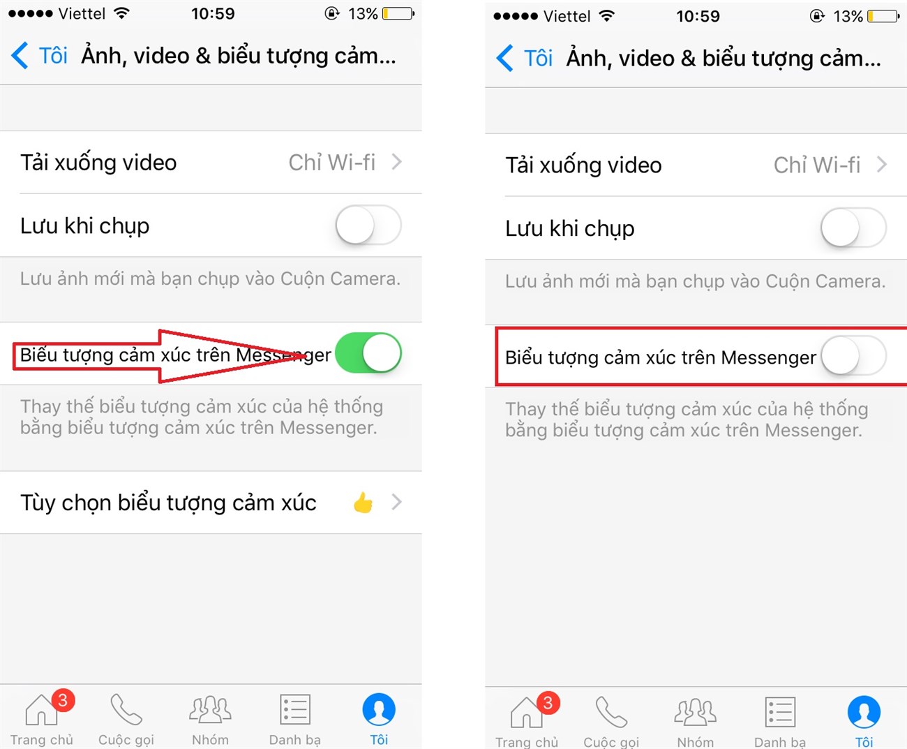 Đổi emoji mặc định Facebook Messenger thành emoji của iOS