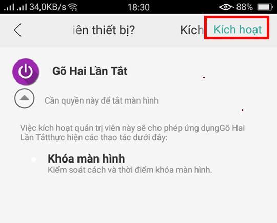 Kích hoạt ứng dụng
