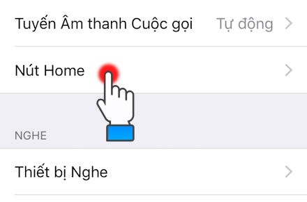 Chọn nút home