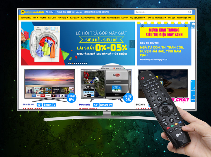 Phóng to hình ảnh trên tivi LG