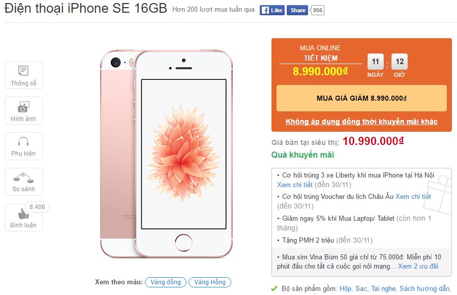 iPhone SE vừa được giảm giá như chưa bao giờ được giảm