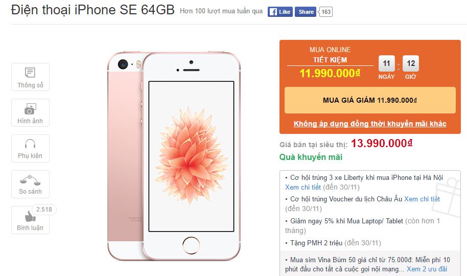 iPhone SE vừa được giảm giá như chưa bao giờ được giảm