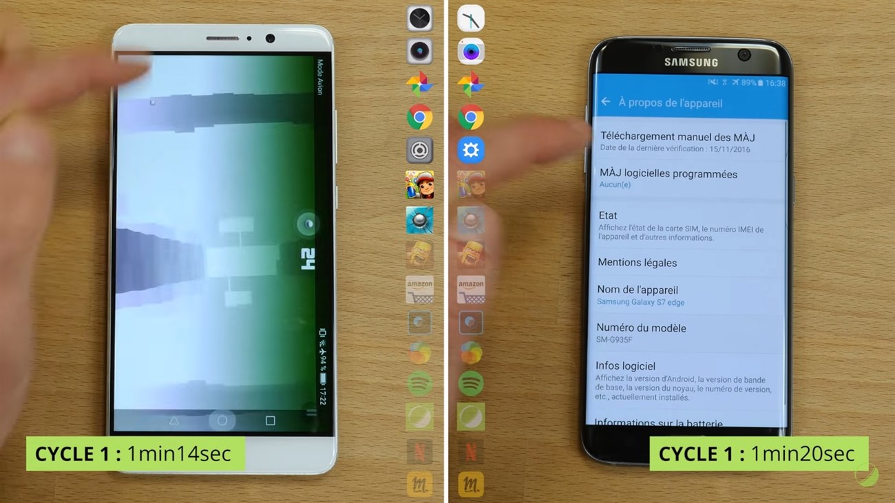 Đọ tốc độ xử lý ứng dụng giữa Huawei Mate 9 và Galaxy S7 Edge