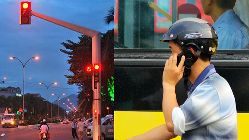 Dùng điện thoại khi dừng đèn đỏ sẽ bị phạt đến 800.000