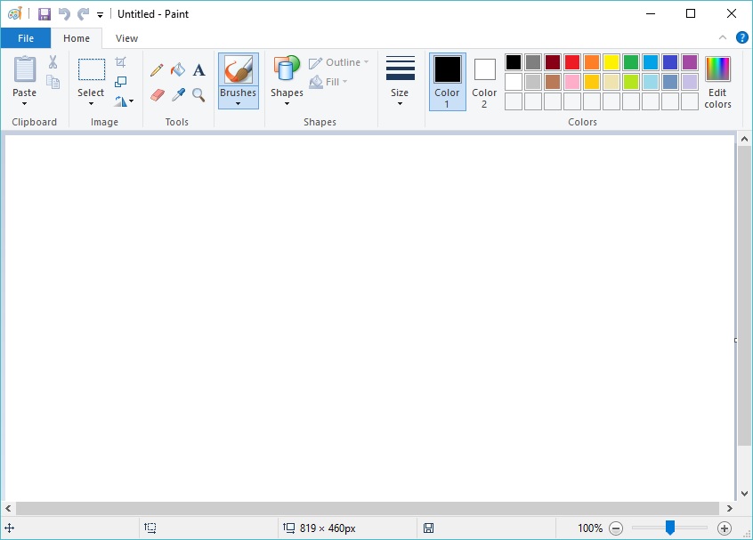 Cách quay về Paint mặc định trên Windows 10 Mobile build 14.971