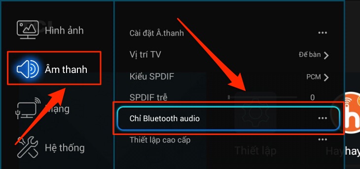 Cách phát nhạc từ điện thoại lên Smart TV TCL bằng bluetooth