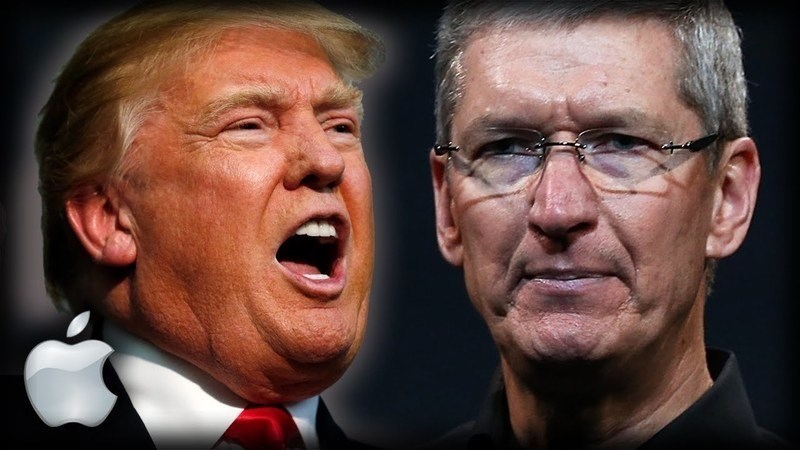 Donald Trump and Tim Cook