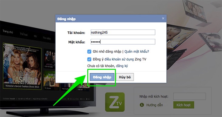 Đăng nhập Zing