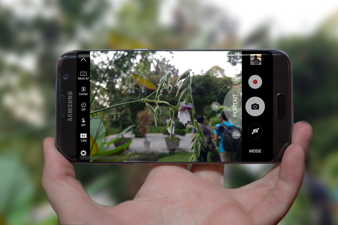 Ý tưởng Galaxy S7 Edge xanh Coral với camera kép