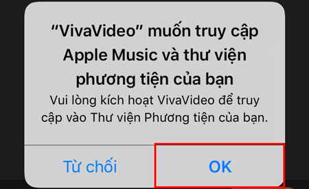 Chọn OK để tiếp tục