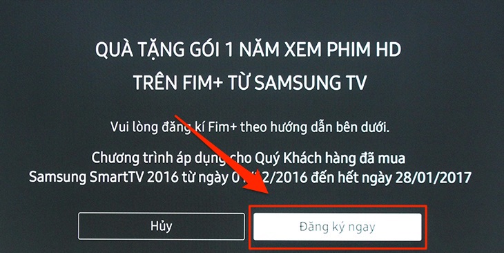 Chọn Đăng ký ngay