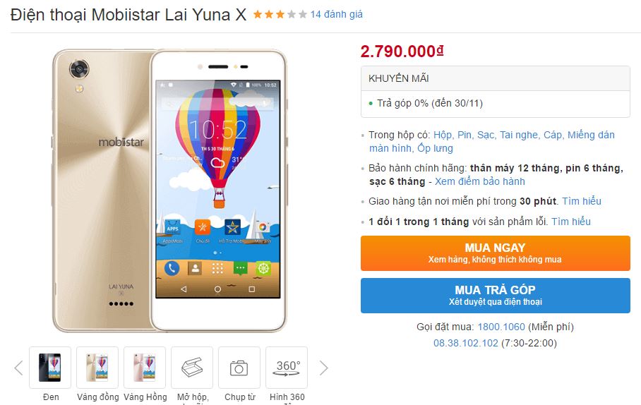 Nàng bạch tuyết selfie của Mobiistar mới lên kệ đã giảm giá