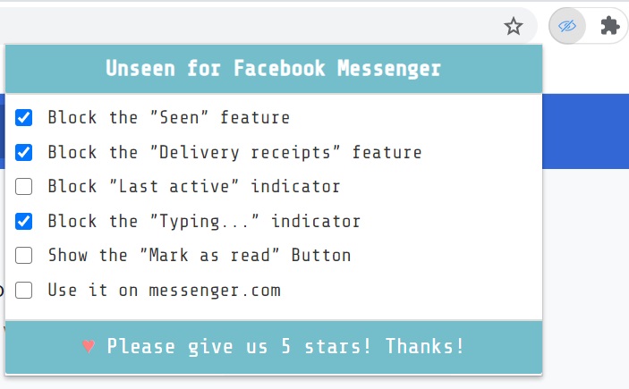 Cách đọc tin nhắn Messenger mà không hiện Đã xem trên điện thoại, laptop đơn giản > Unseen for Facebook 
