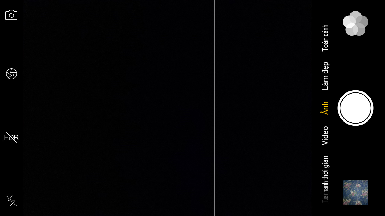 Giao diện camera trên Galaxy J5 Prime.