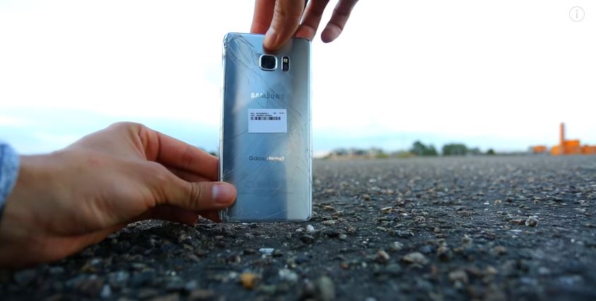 Galaxy Note 7 được thả rơi từ độ cao 300 mét và các kết bất ngờ