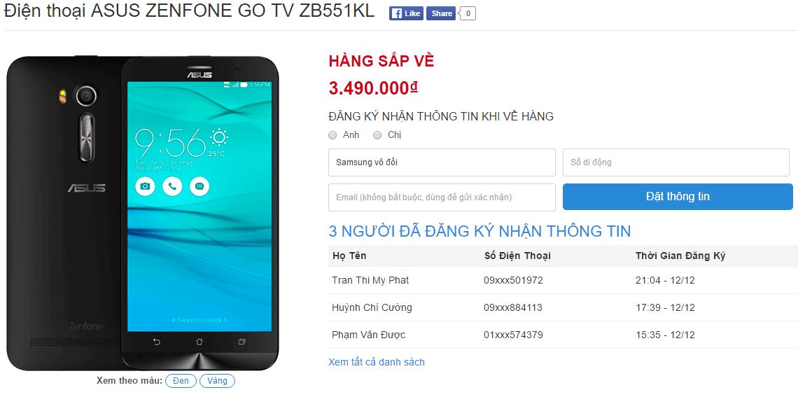 Smartphone có thể xem TV mọi lúc mọi nơi có giá bán và chuẩn bị lên kệ TGDĐ