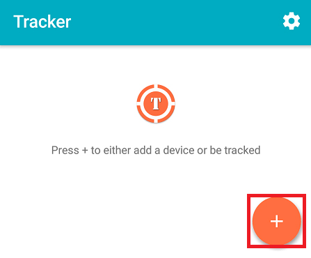 Cách định vị vị trí của người thân bằng GPS trên điện thoại Android qua ứng dụng Tracker Devices Locator > Chọn dấu cộng để thiết lập