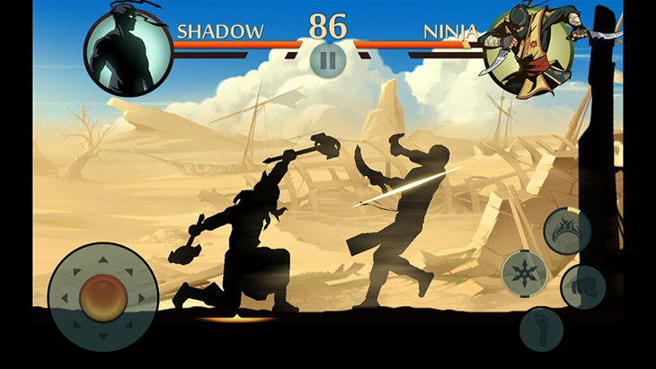 Game Shadow Fight trên Android tivi Sony