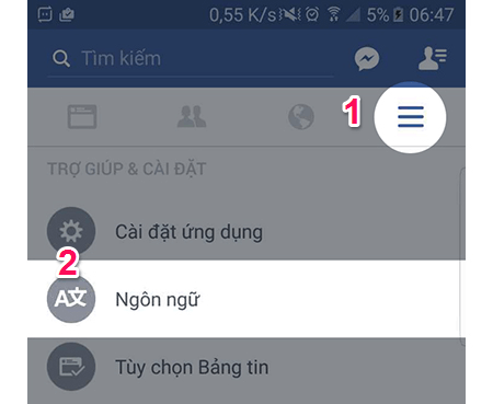 Chọn ngôn ngữ