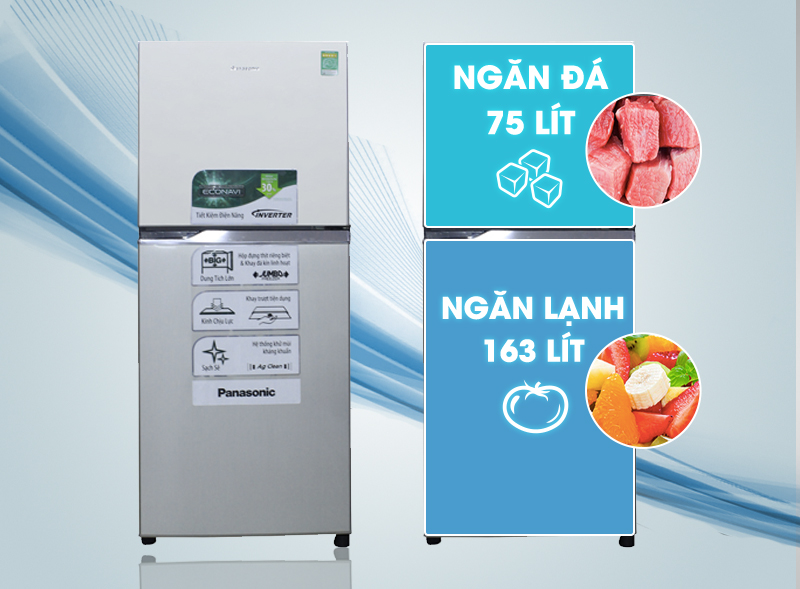 Tủ lạnh Panasonic 238 lít NR-BL267VSVN