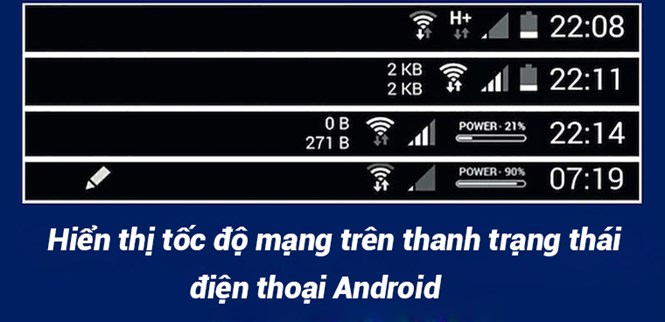 Cách hiển thị tốc độ mạng trên thanh trạng thái điện thoại Android