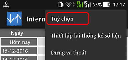 Chọn Tùy chọn