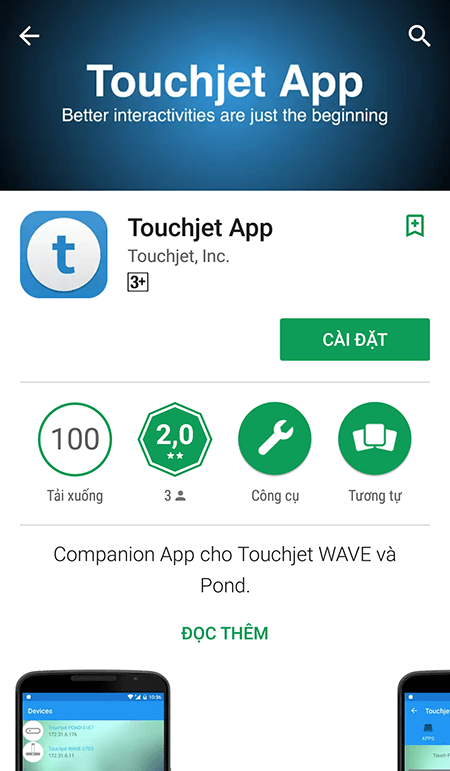 App điều khiển Touchjet WAVE