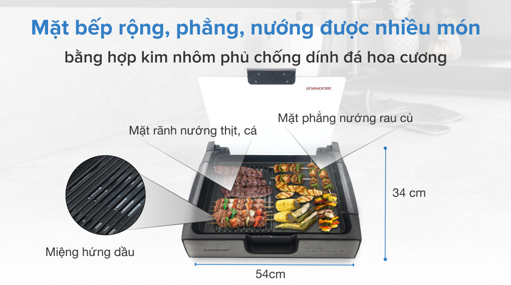 Tư vấn mua bếp nướng điện cho ngày Tết > Chất liệu hợp kim cao cấp