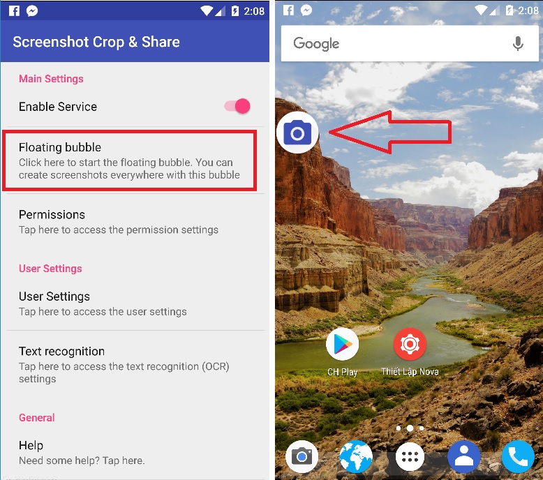 Cách đem tính năng chụp 1 phần màn hình trên Android 7.1 lên mọi điện thoại