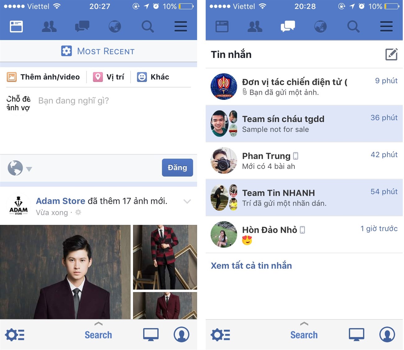 Thủ thuật nhỏ giúp bạn gôm Facebook và Messenger lại với nhau trên iPhone