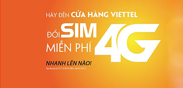 Đổi sim 4G Viettel tốc độ cao hoàn toàn miễn phí ngay hôm nay