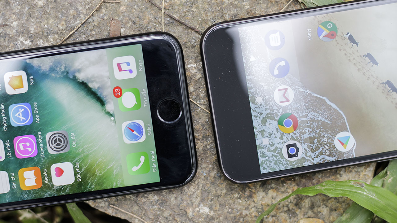 so sánh thiết kế iPhone 7 và Google Pixel