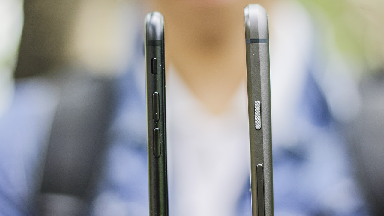 so sánh thiết kế iPhone 7 và Google Pixel