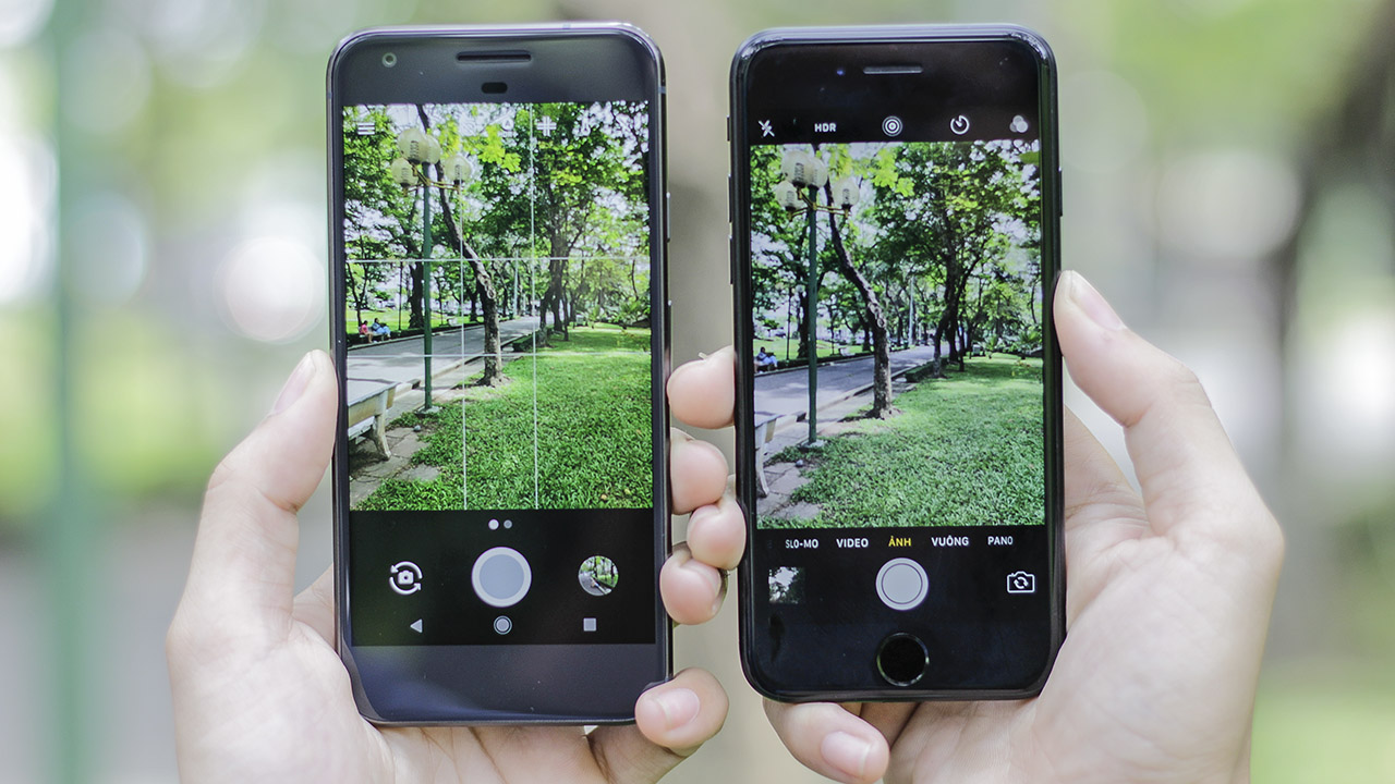 so sánh thiết kế iPhone 7 và Google Pixel