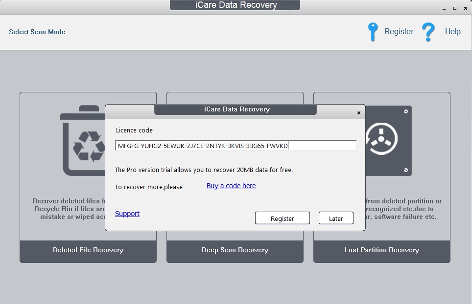 Miễn phí bản quyền iCare Data Recovery: Công cụ phục hồi dữ liệu